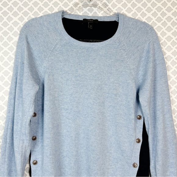 EUC J. Crew Side Button Crewneck Pullover Sweater - Picture 2 of 11